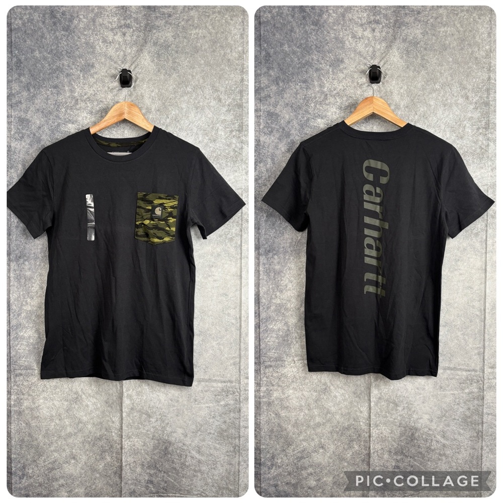 Carhartt Kids Youth Short Sleeve Camo Camouflage‎ Pocket Tee Shirt Large NWT